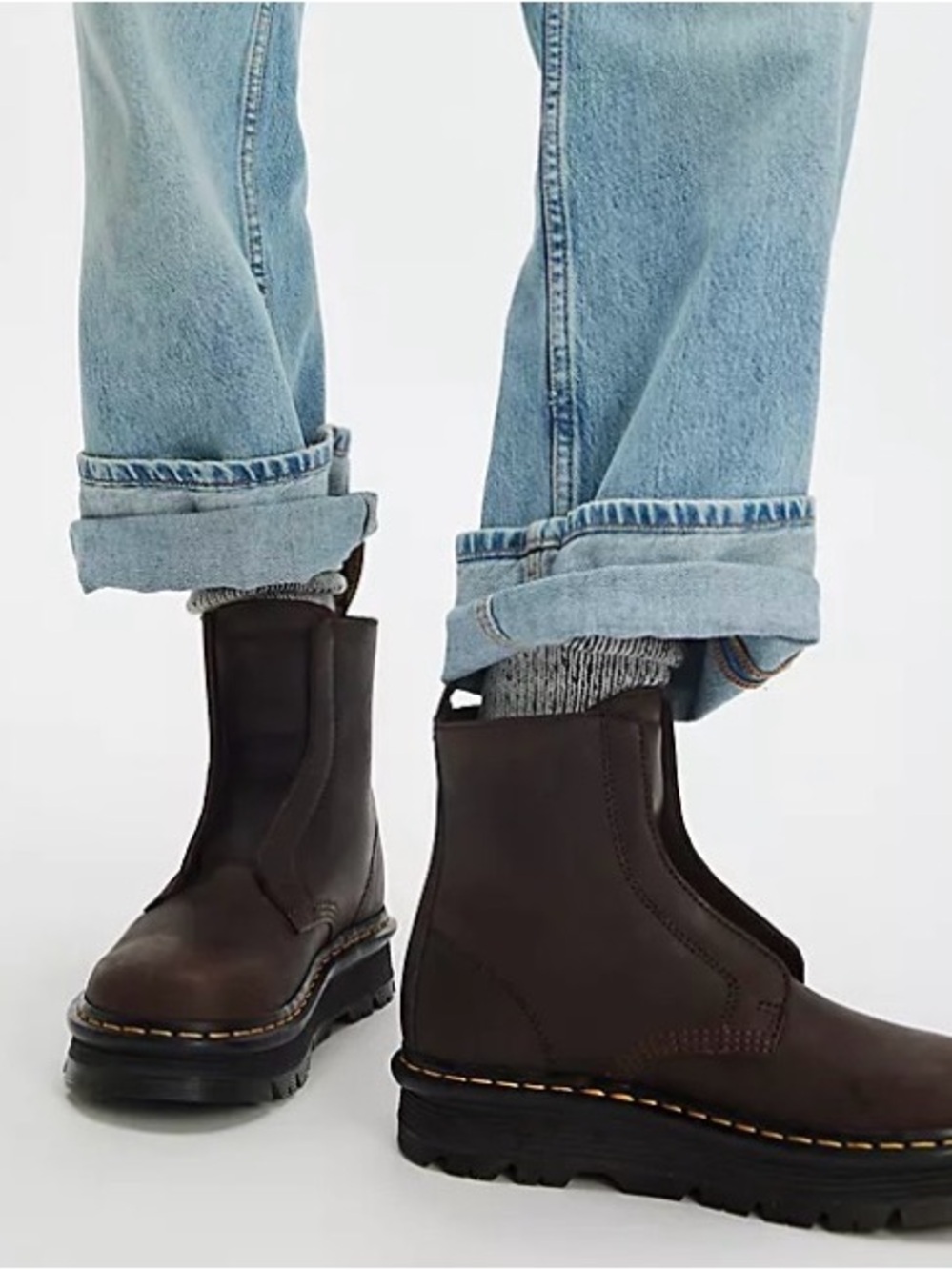 Dr. Martens Brown Leather Chelsea Lug Boots